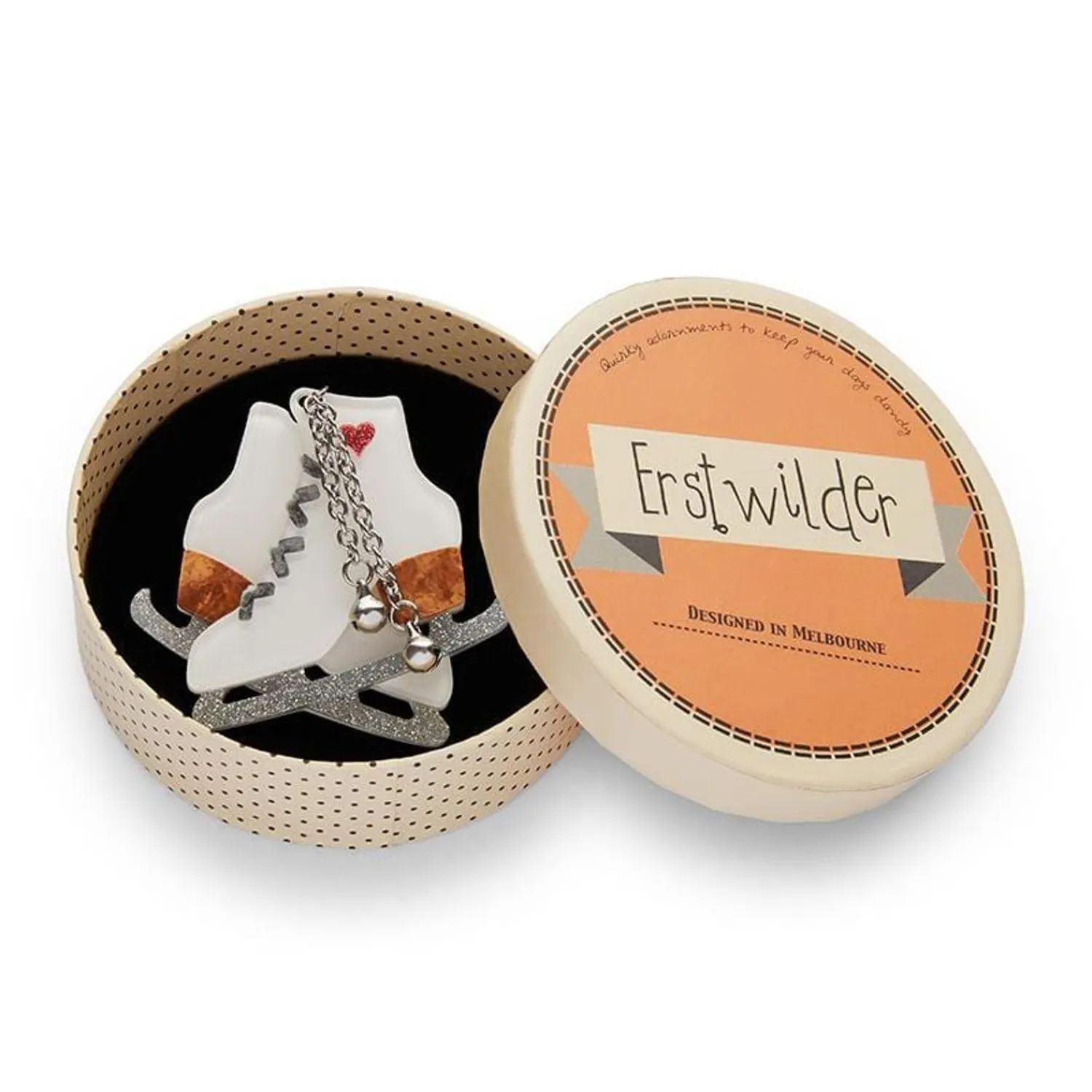 Glitter And Glide Skates Brooch^Erstwilder Sale