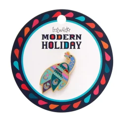 Good Tidings Peacock Enamel Pin^Erstwilder Sale