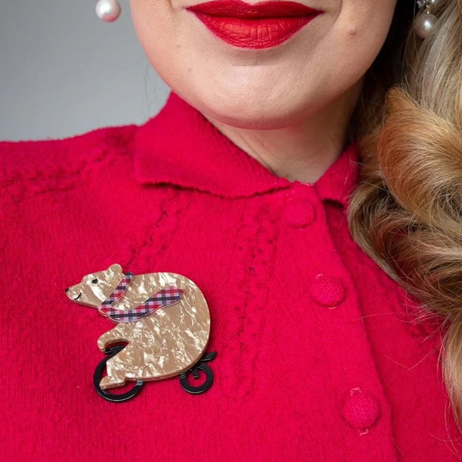 Grouchy Bear Brooch^Erstwilder