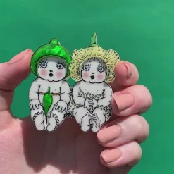 Gumnut Twins Brooch^Erstwilder
