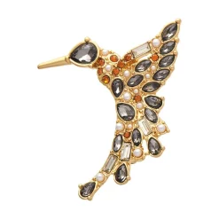Halcyon Hummingbird Stone Set Crystal Brooch^Erstwilder