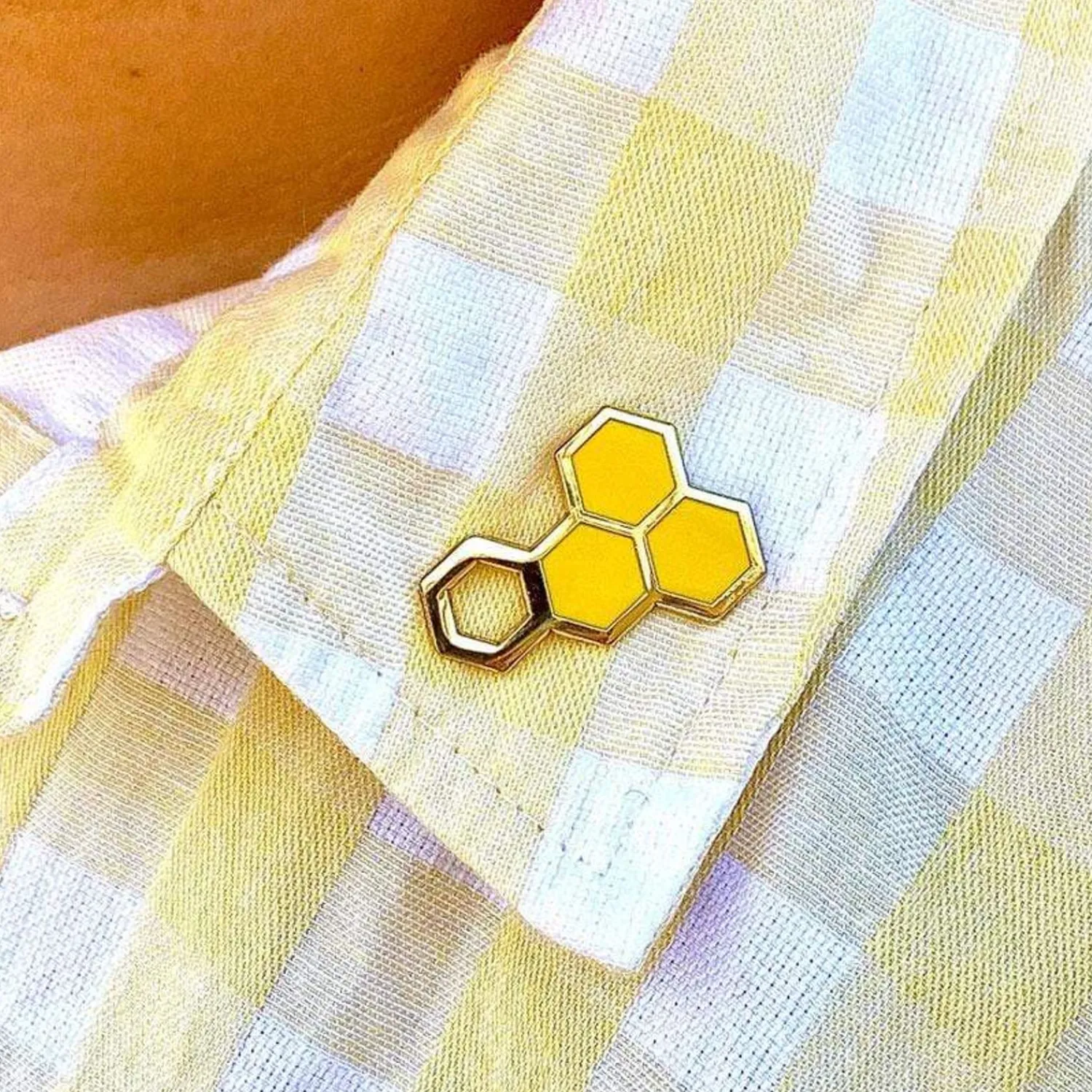 Happy Honeycomb Enamel Pin^Erstwilder Clearance