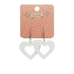 Heart Bubble Resin Drop Earrings - White^Erstwilder Online