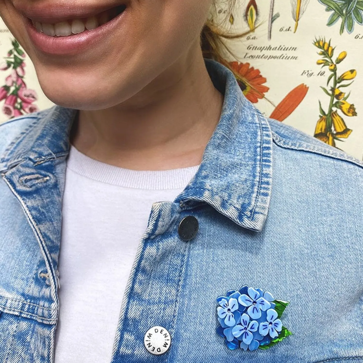 Heartfelt Hydrangea Mini Brooch^Erstwilder Sale