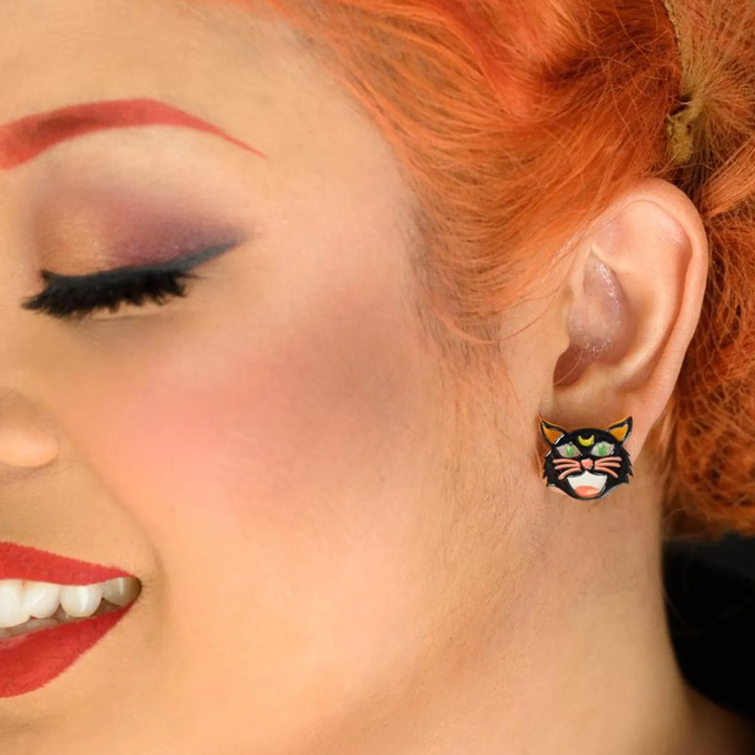 Hex Kitten Earrings^Erstwilder