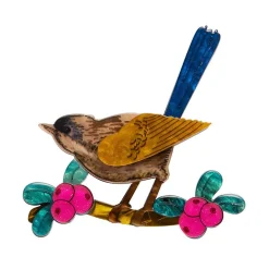 Holly Wagtail Brooch^Erstwilder