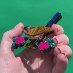 Holly Wagtail Brooch^Erstwilder