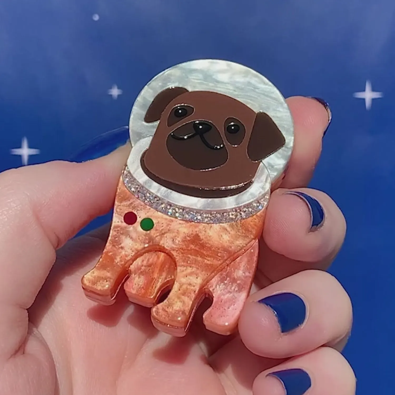 Interplanetary Pug Brooch^Erstwilder