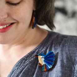 Kyrie Kingfisher Brooch^Erstwilder