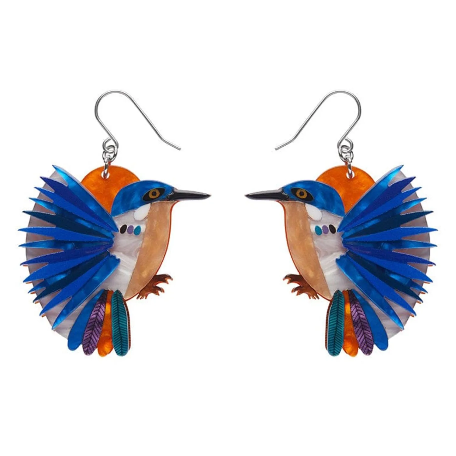 Kyrie Kingfisher Drop Earrings^Erstwilder