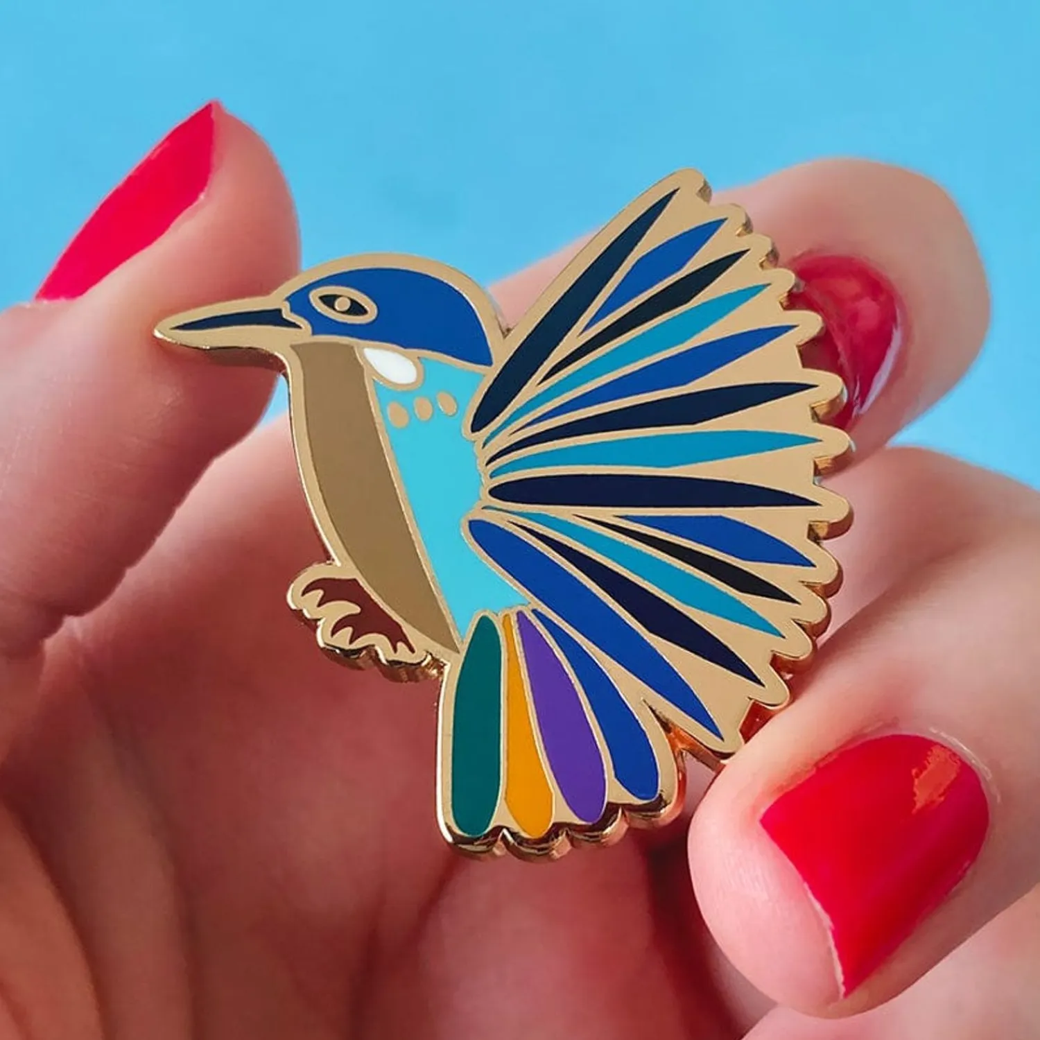 Kyrie Kingfisher Enamel Pin^Erstwilder