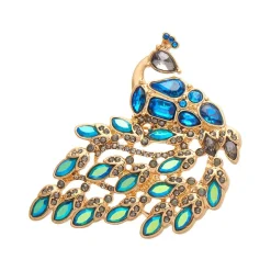 Le Peacock Royal Stone Set Crystal Brooch^Erstwilder