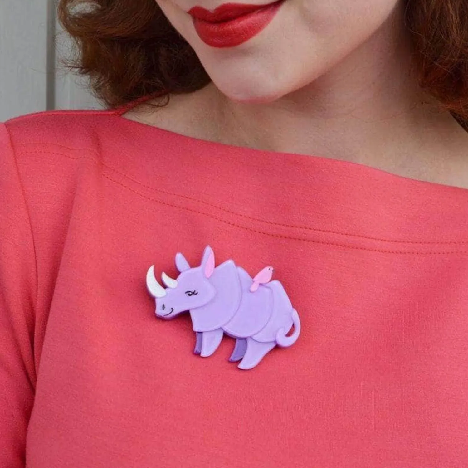 Life By The Horns Rhino Brooch^Erstwilder Discount