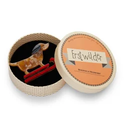 Little Red The Puppy Sled Brooch^Erstwilder Online