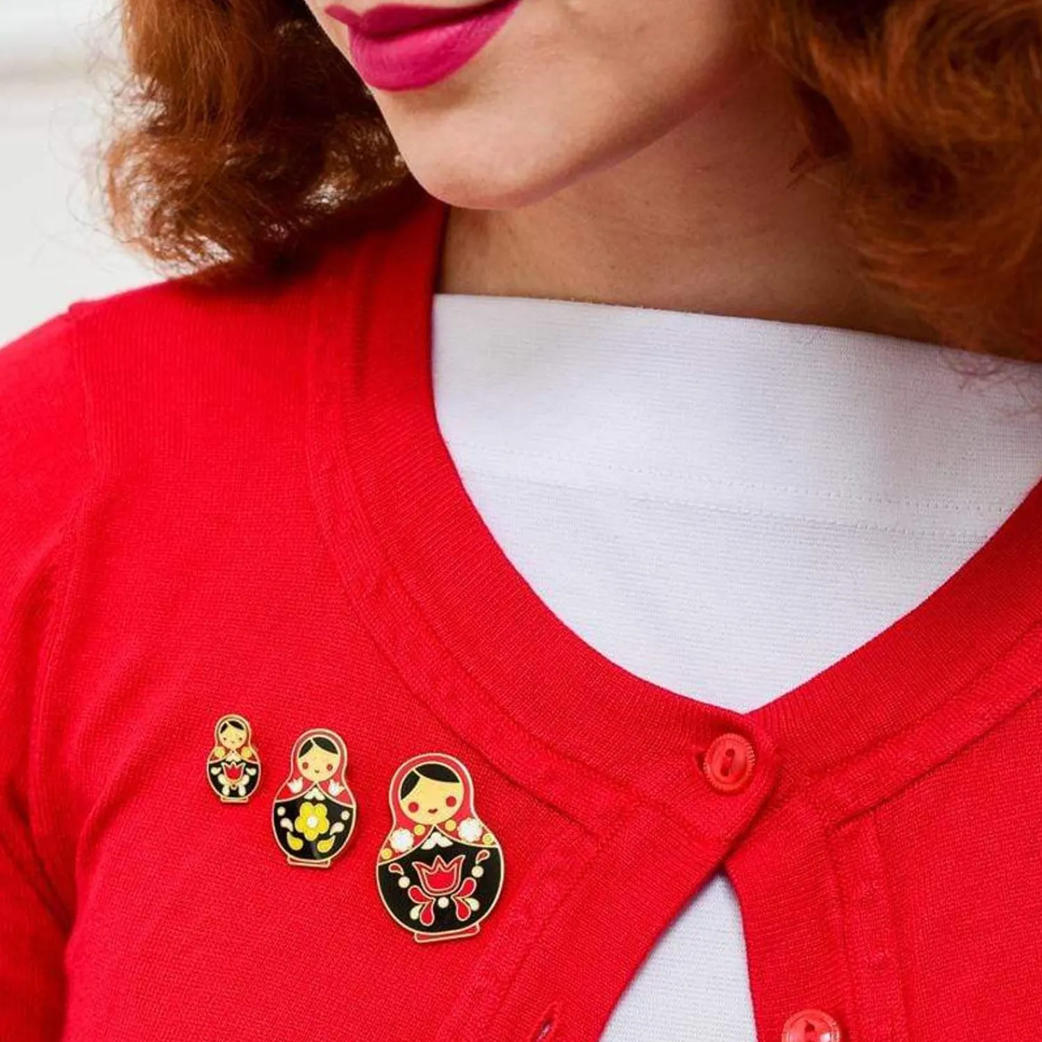 Matryoshka Memories Medium Enamel Pin^Erstwilder Outlet