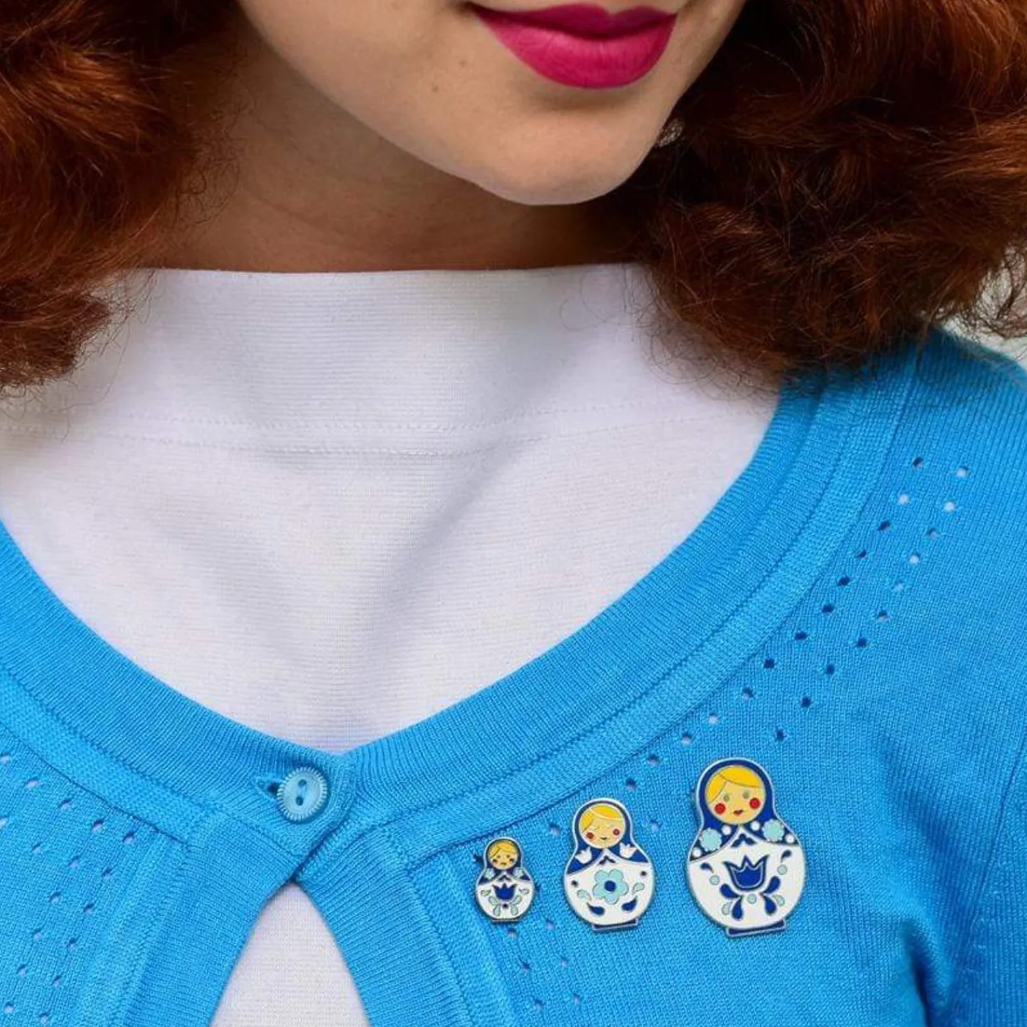 Matryoshka Memories Small Enamel Pin^Erstwilder Sale
