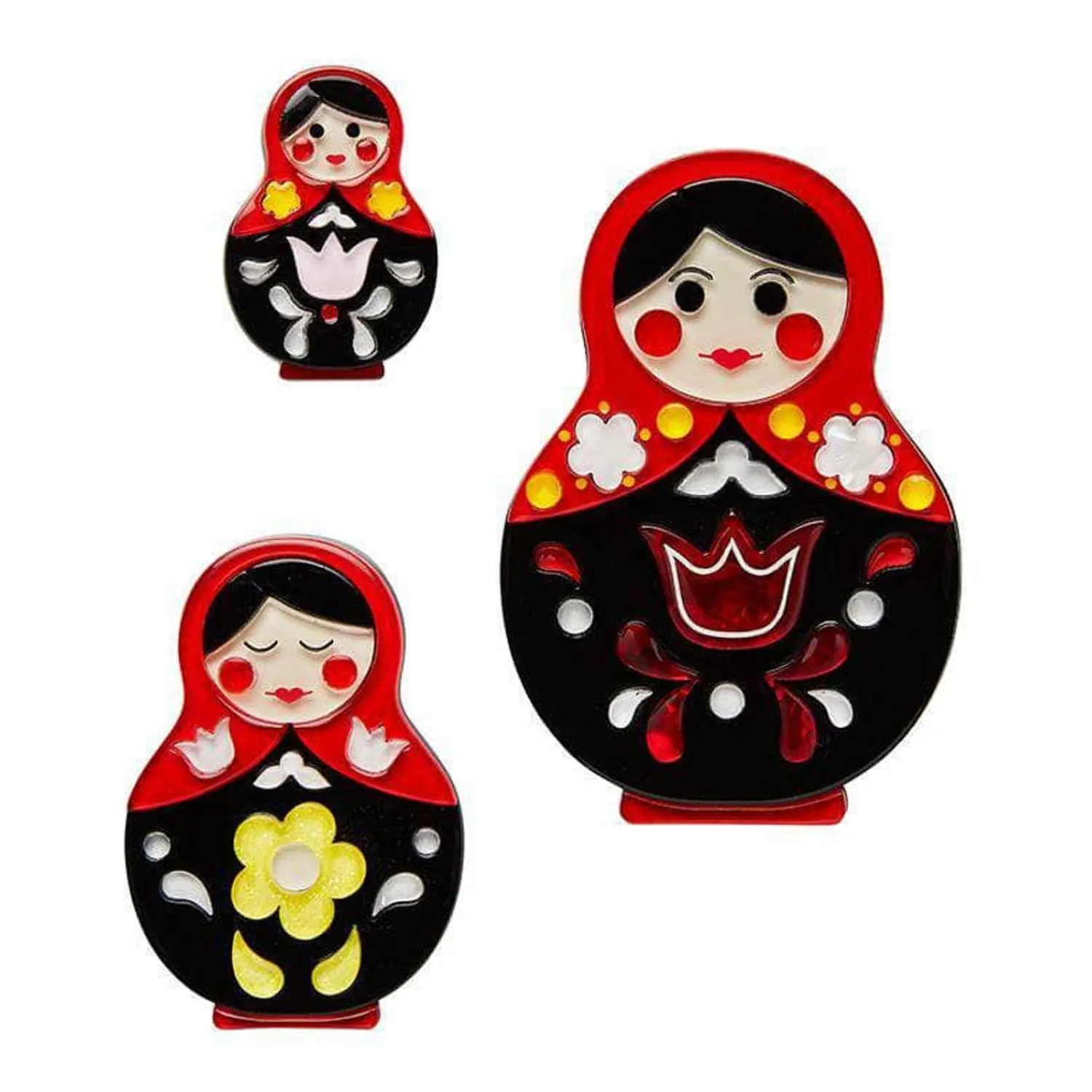 Matryoshka Memories Toy Brooch Set^Erstwilder Sale