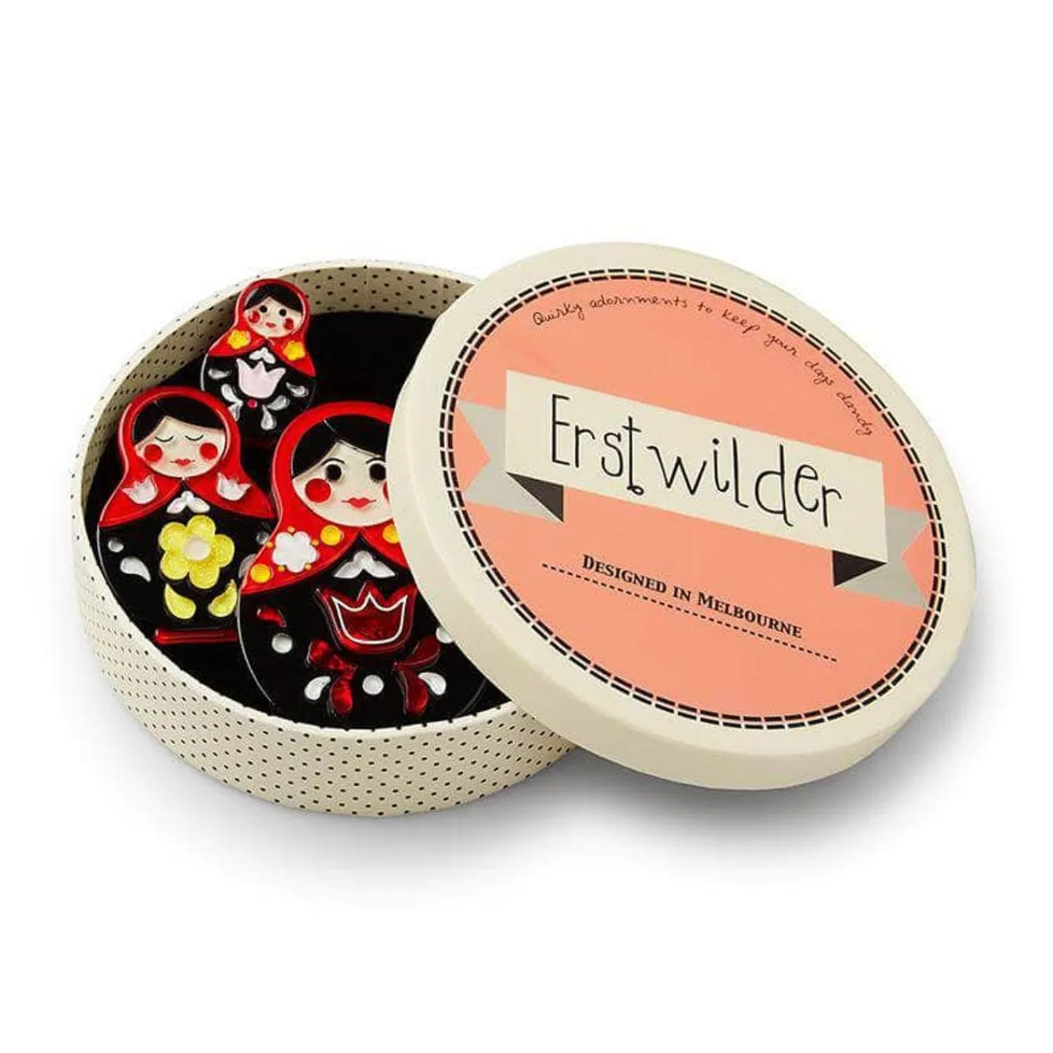Matryoshka Memories Toy Brooch Set^Erstwilder Sale