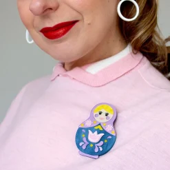 Matryoshka Memories Toy Brooch^Erstwilder Outlet