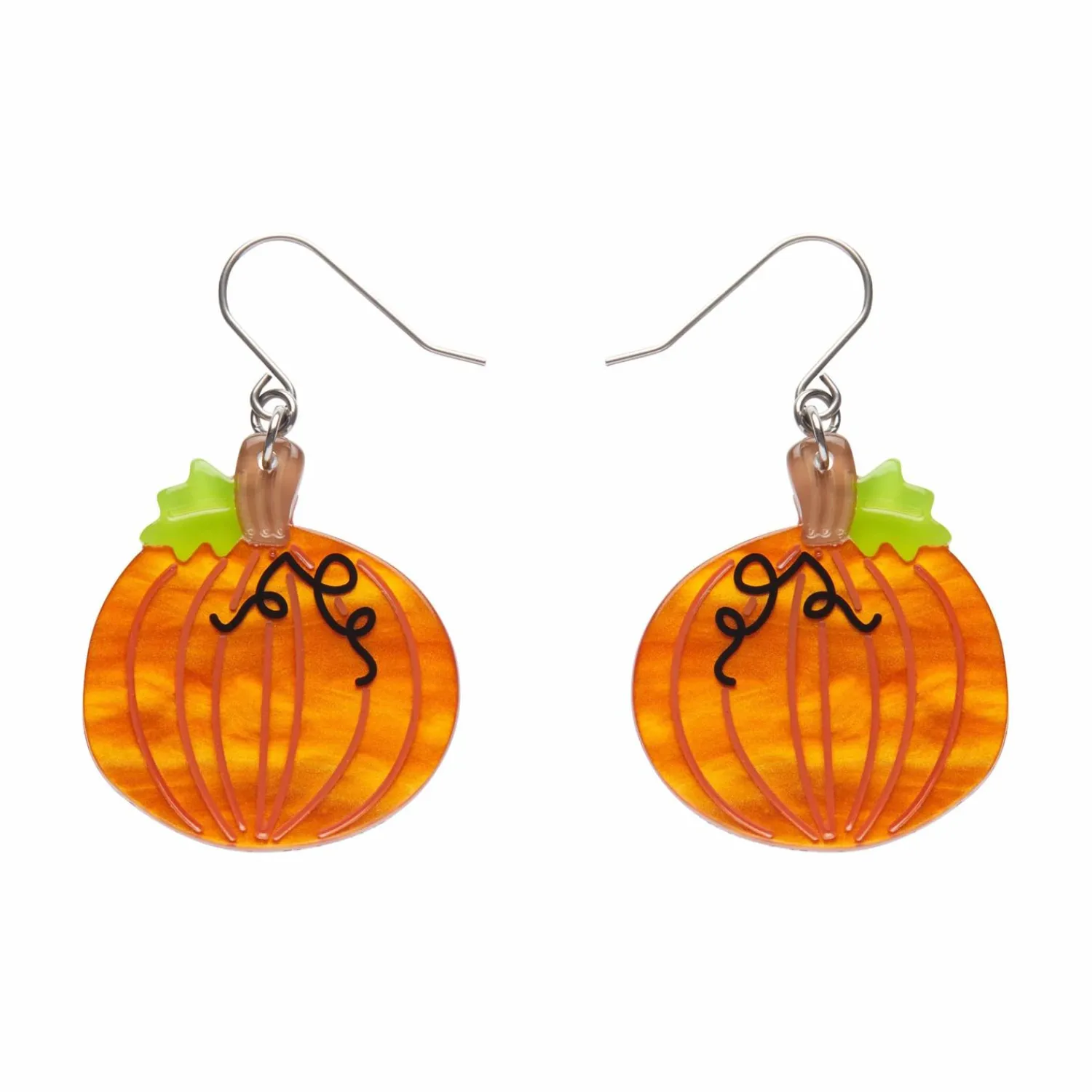 Midnight Magic Pumpkin Drop Earrings^Erstwilder