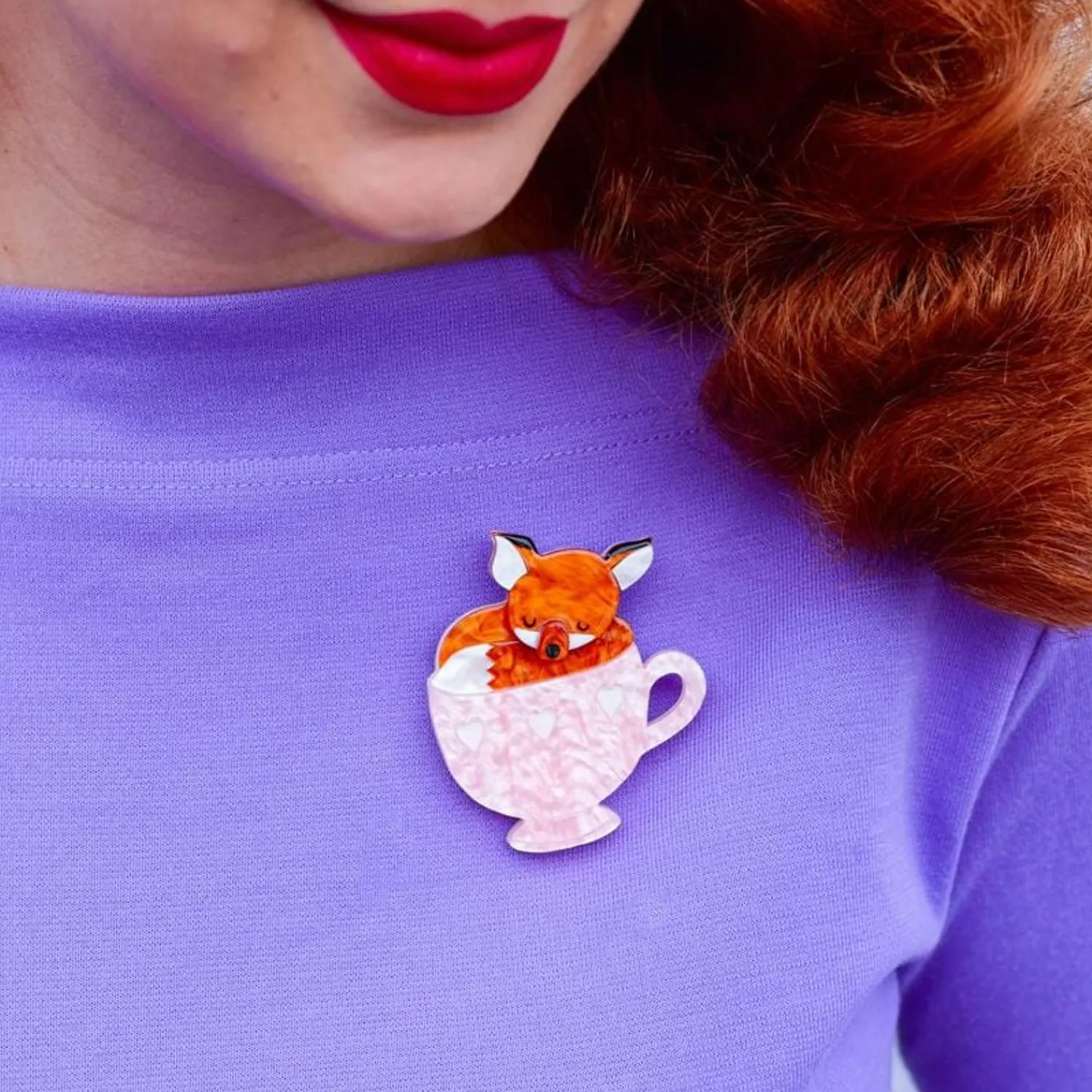 Mug Full Of Hugs Brooch^Erstwilder Clearance