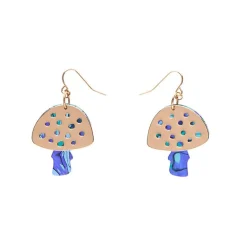 Mushroom Textured Resin Drop Earrings - Blue^Erstwilder Outlet
