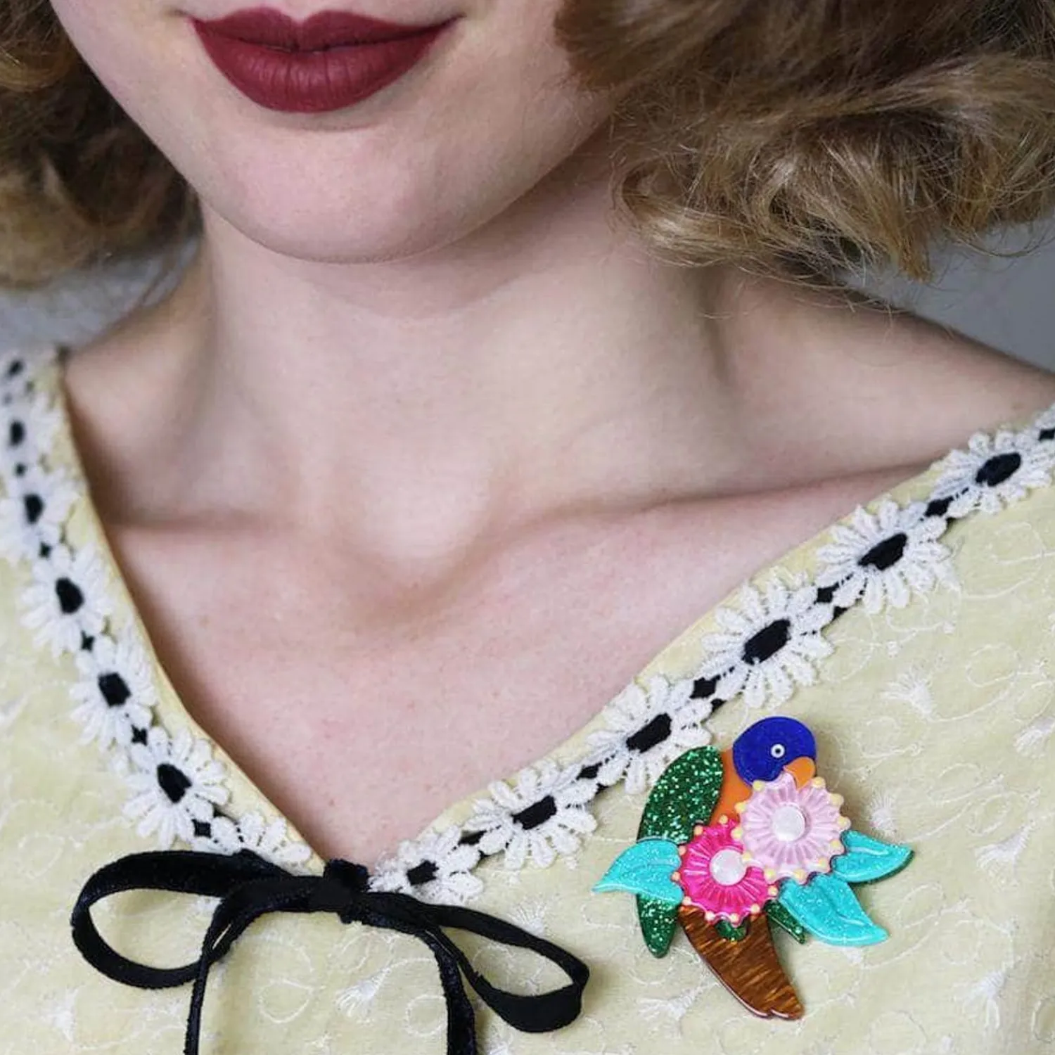 Naughty Nectar Nibbler Brooch^Erstwilder Hot