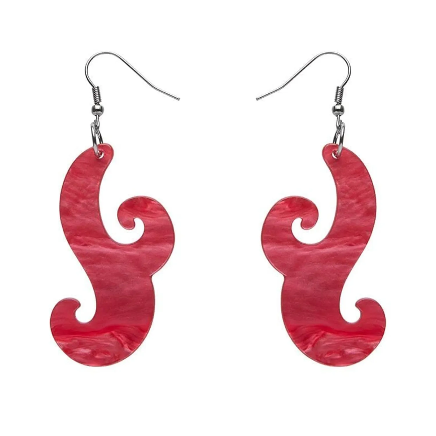Nouveau Ripple Resin Drop Earrings - Pink^Erstwilder Outlet