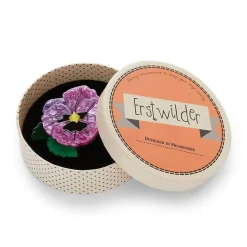 On Sleeping Eyelids Pansy Brooch^Erstwilder Hot