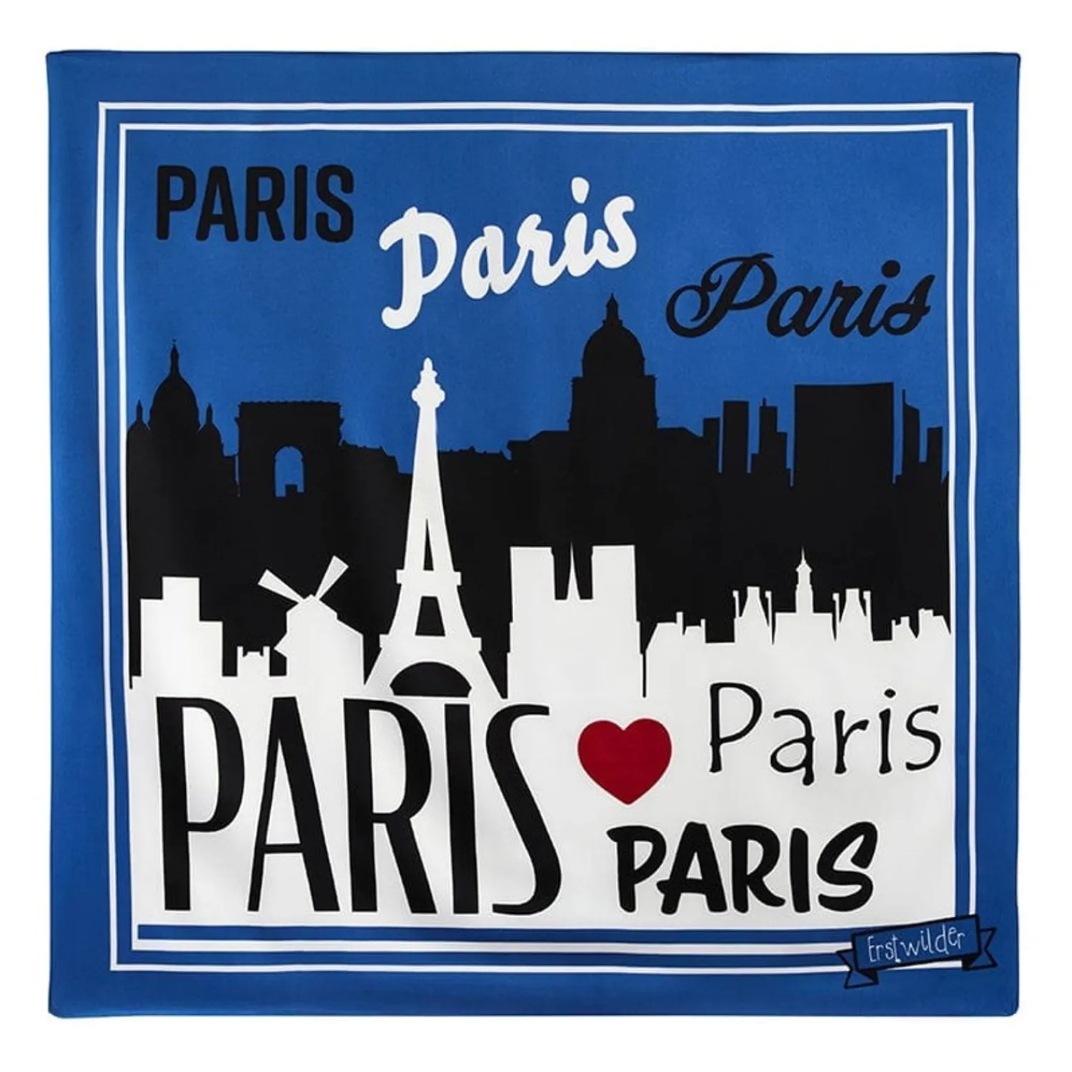 Paris Skyline Square Scarf - Blue^Erstwilder Online