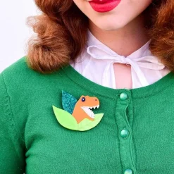Peak-A-Saurus Rex Brooch^Erstwilder Online