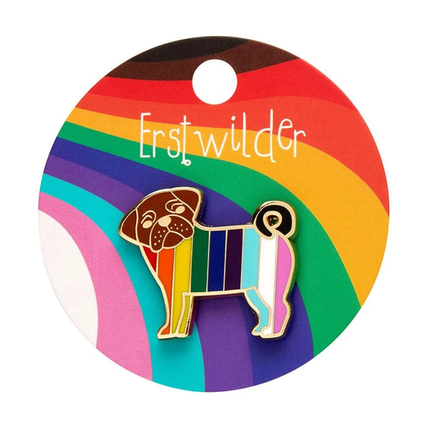 Pebbles The Progressive Pug Enamel Pin^Erstwilder