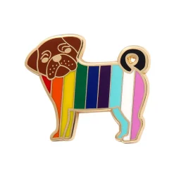 Pebbles The Progressive Pug Enamel Pin^Erstwilder