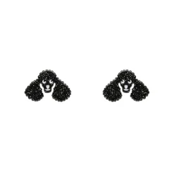 Poodle Glitter Stud Earrings - Black^Erstwilder Discount