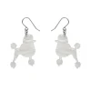 Poodle Ripple Hook Drop Earrings - White^Erstwilder Hot