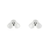 Poodle Ripple Stud Earrings - White^Erstwilder Sale