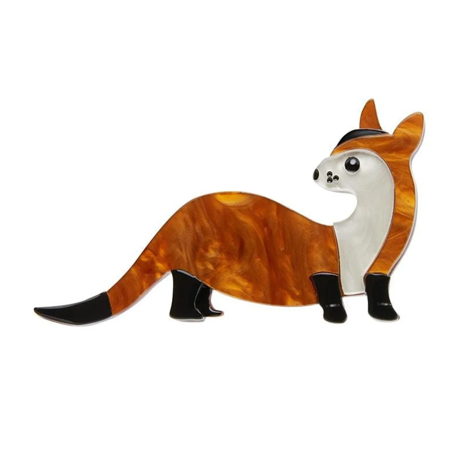 Prince Of The Prarie Black-Footed Ferret Brooch^Erstwilder New