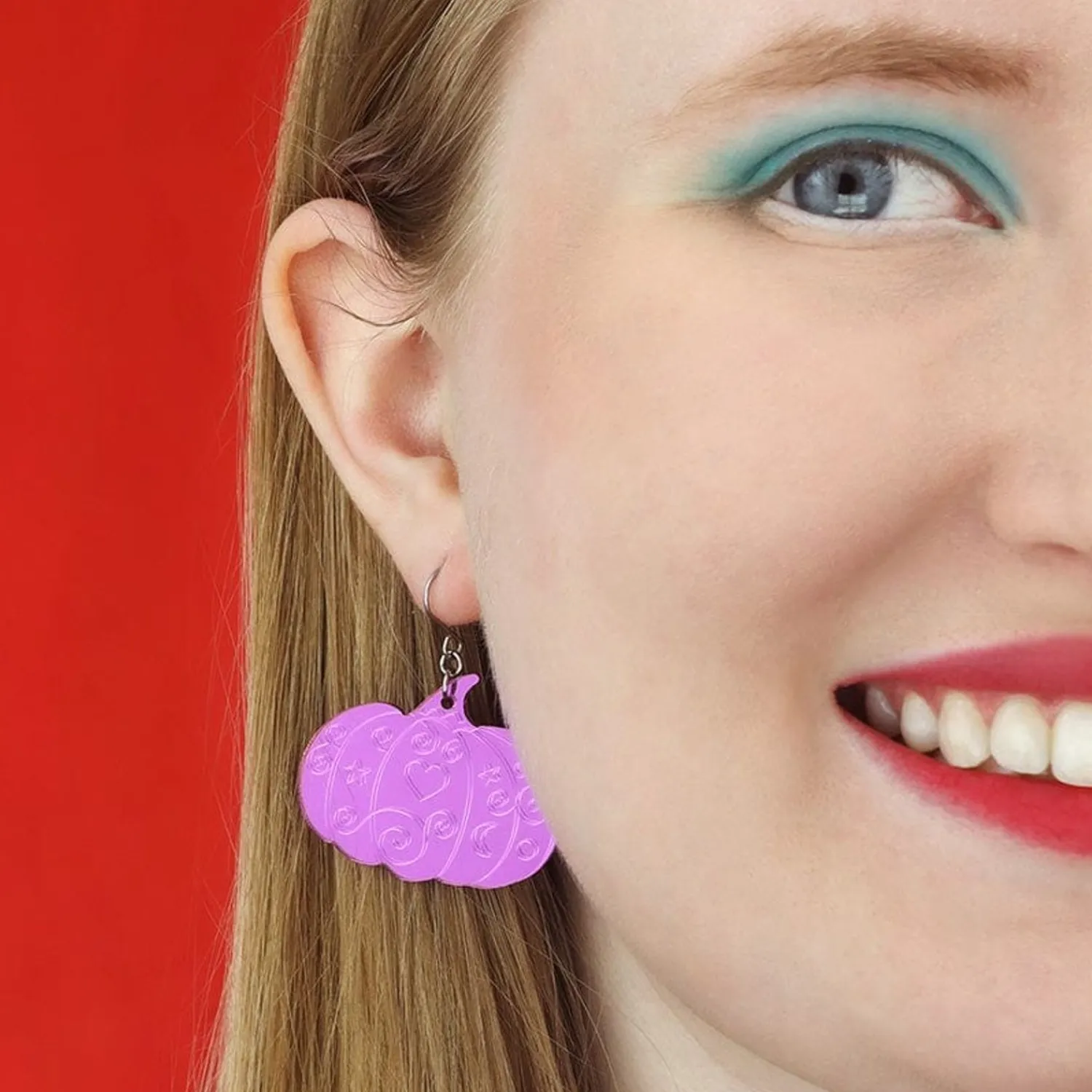Pumpkin Magic Mirror Drop Earrings - Purple^Erstwilder Best