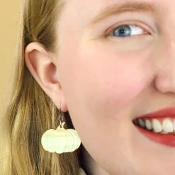 Pumpkin Mirror Drop Earrings - Gold^Erstwilder Hot