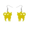 Pussy Cat Bubble Resin Drop Earrings - Yellow^Erstwilder Clearance