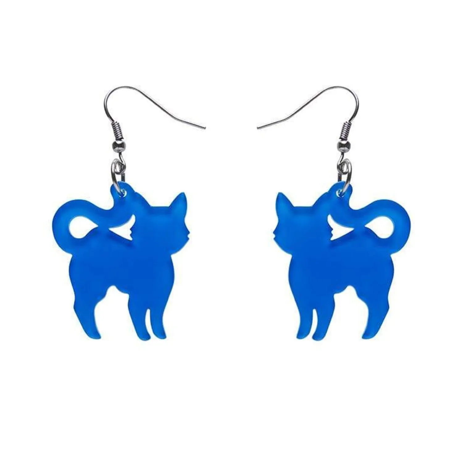 Pussy Cat Bubble Resin Drop Earrings - Blue^Erstwilder Online