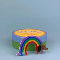 Rainbow Ruff Brooch^Erstwilder New