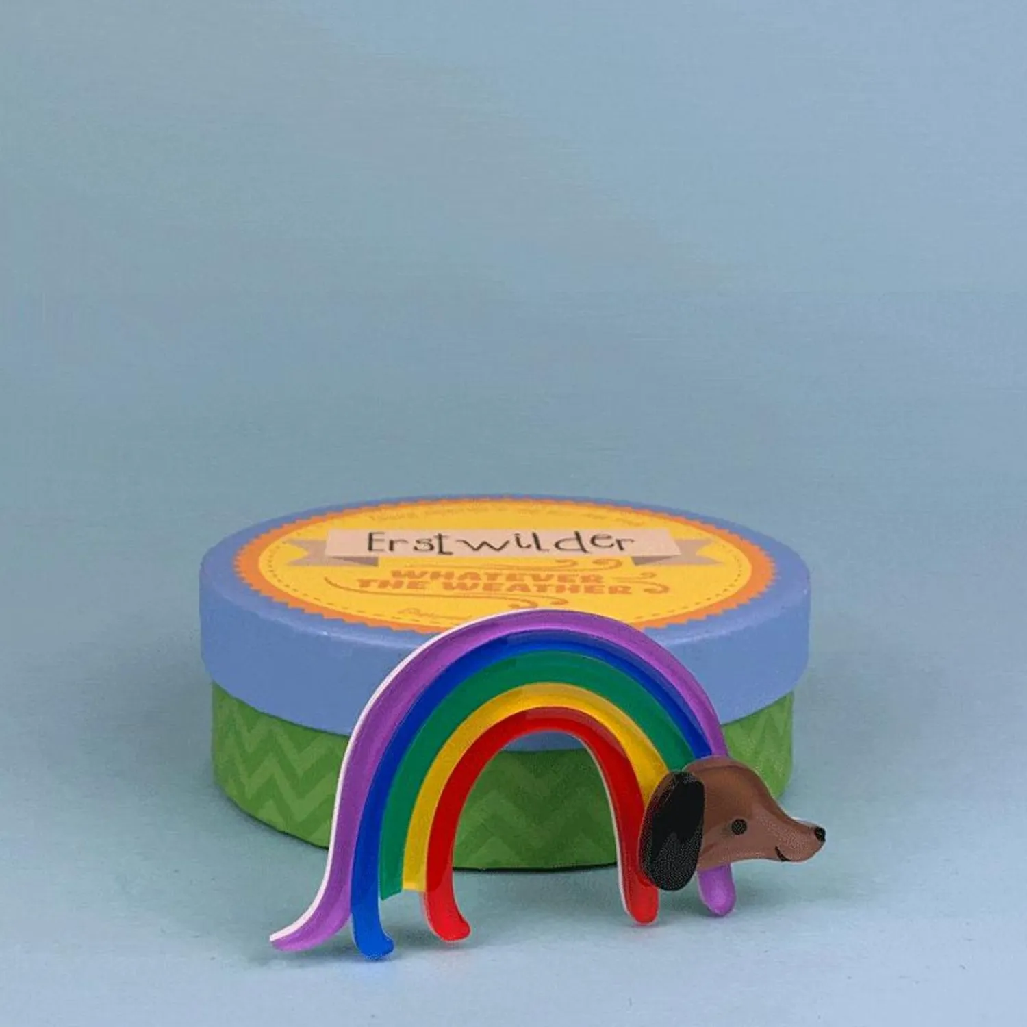 Rainbow Ruff Brooch^Erstwilder New