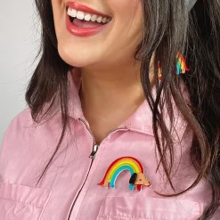 Rainbow Ruff Brooch^Erstwilder Clearance