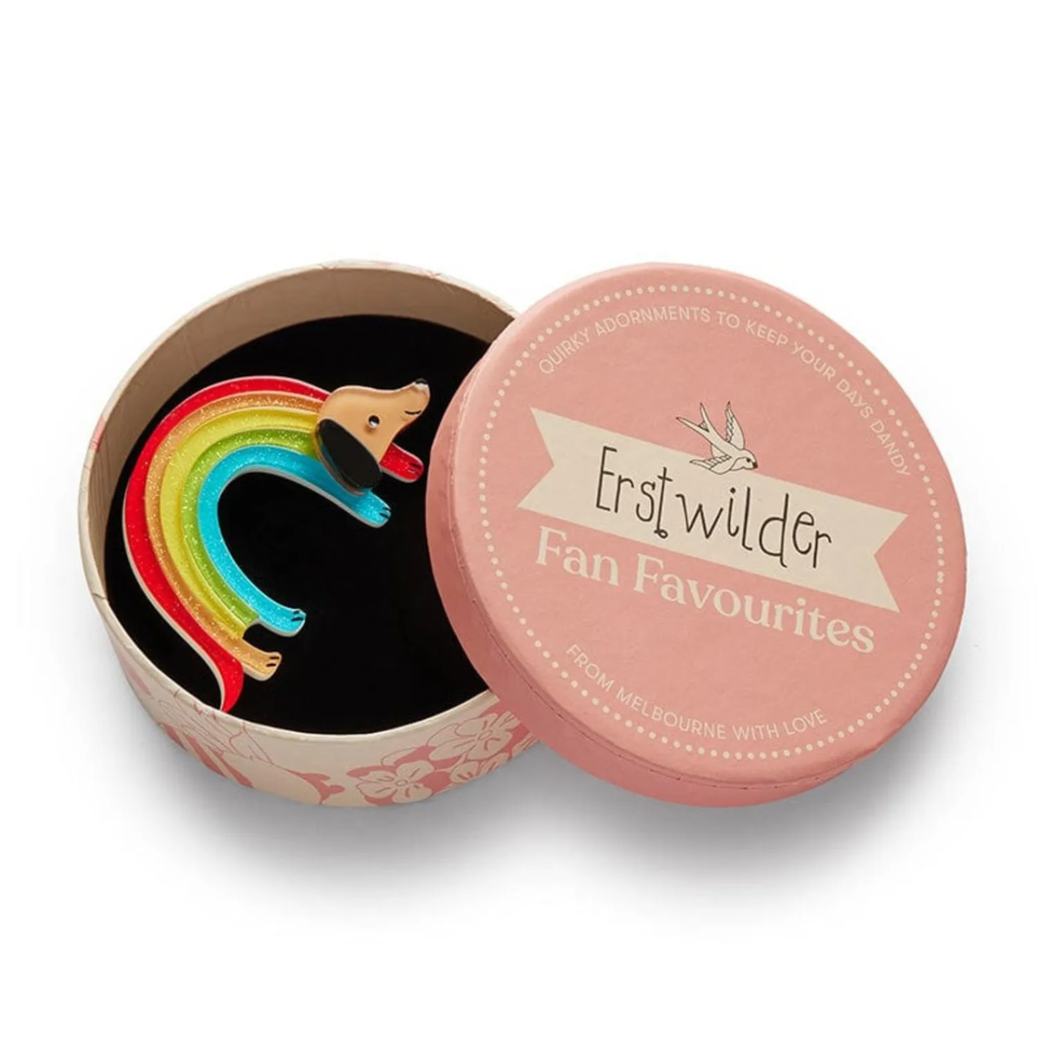 Rainbow Ruff Brooch^Erstwilder Clearance