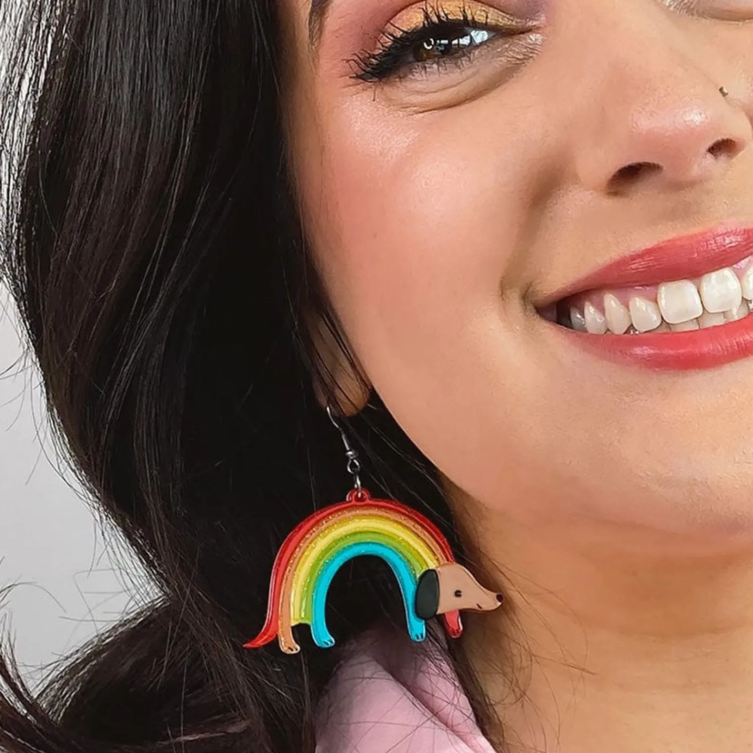 Rainbow Ruff Earrings^Erstwilder Clearance