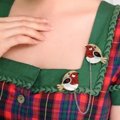 Red Robbin Cardigan Clips^Erstwilder Online