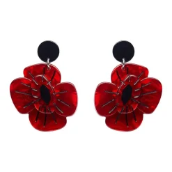 Remembrance Poppy Drop Earrings^Erstwilder New