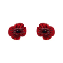 Remembrance Poppy Stud Earrings^Erstwilder Online