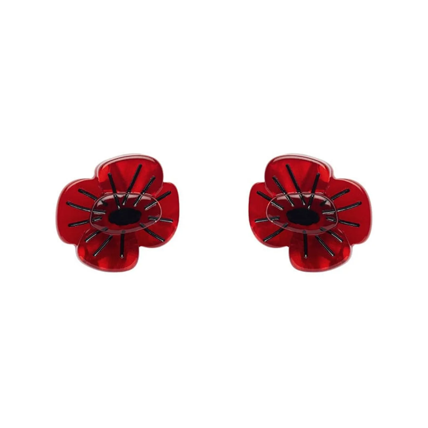 Remembrance Poppy Stud Earrings^Erstwilder Online